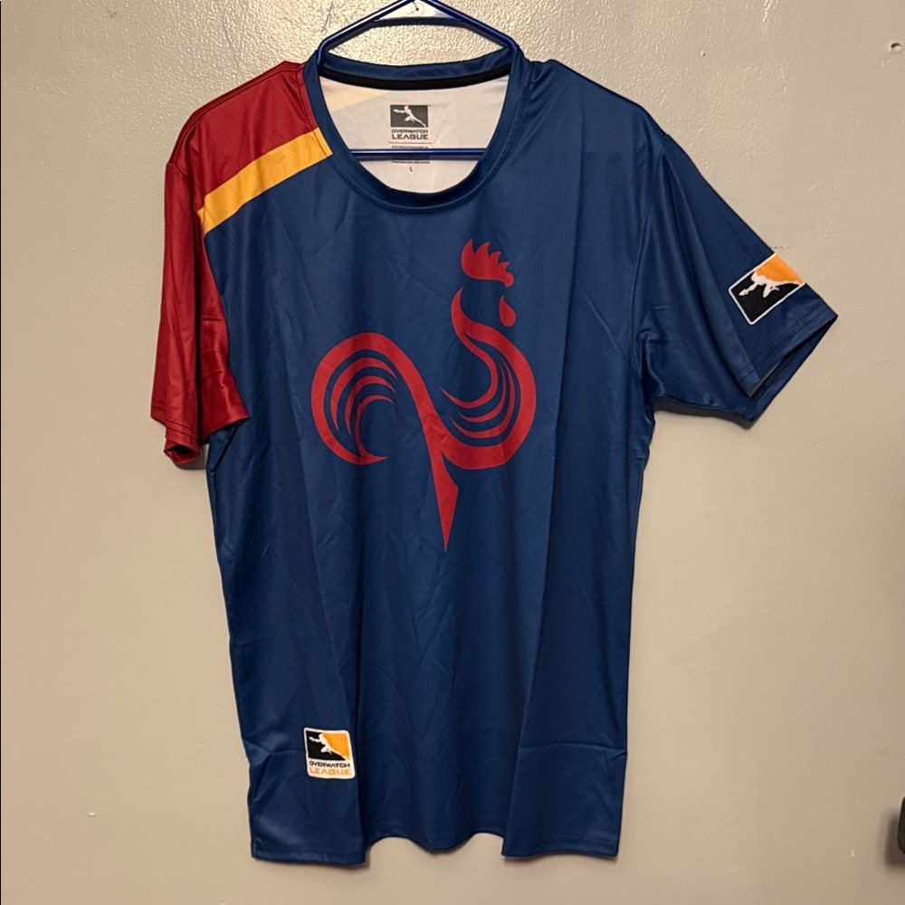 Le Coq Sportif Blue and Red Jersey